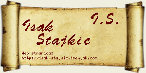 Isak Stajkić vizit kartica